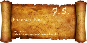 Fazekas Saul névjegykártya